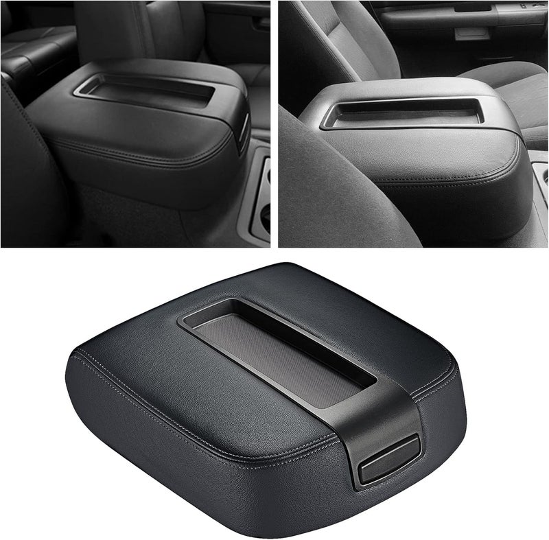 SPEEDWOW Center Console Lid Armrest Cover for Chevy Avalanche Silverado Tahoe GMC Yukon XL Sierra 2007 2008 2009 2010 2011 2012 2013 (Black)… - Image 4
